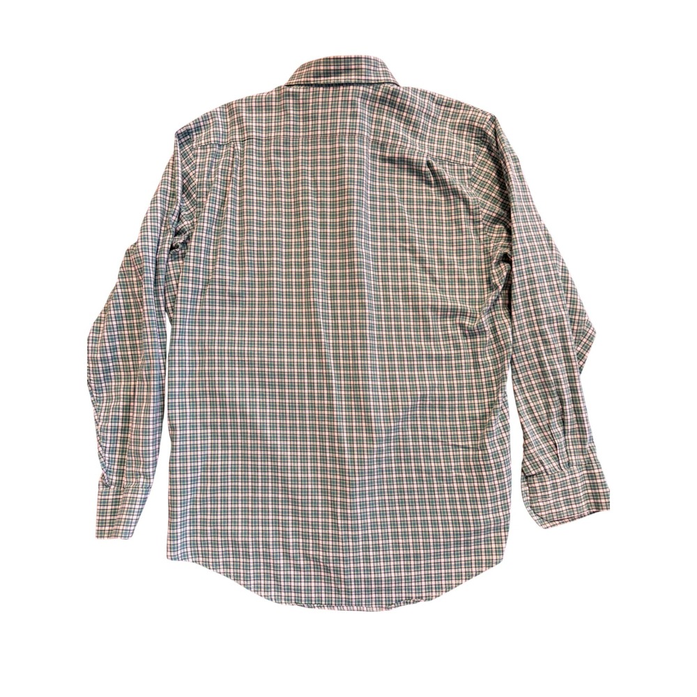 Southern Tide Mens Large Green Blue Plaid Long Sleeve Button Down Cotton Shirt L - Picture 9 of 9